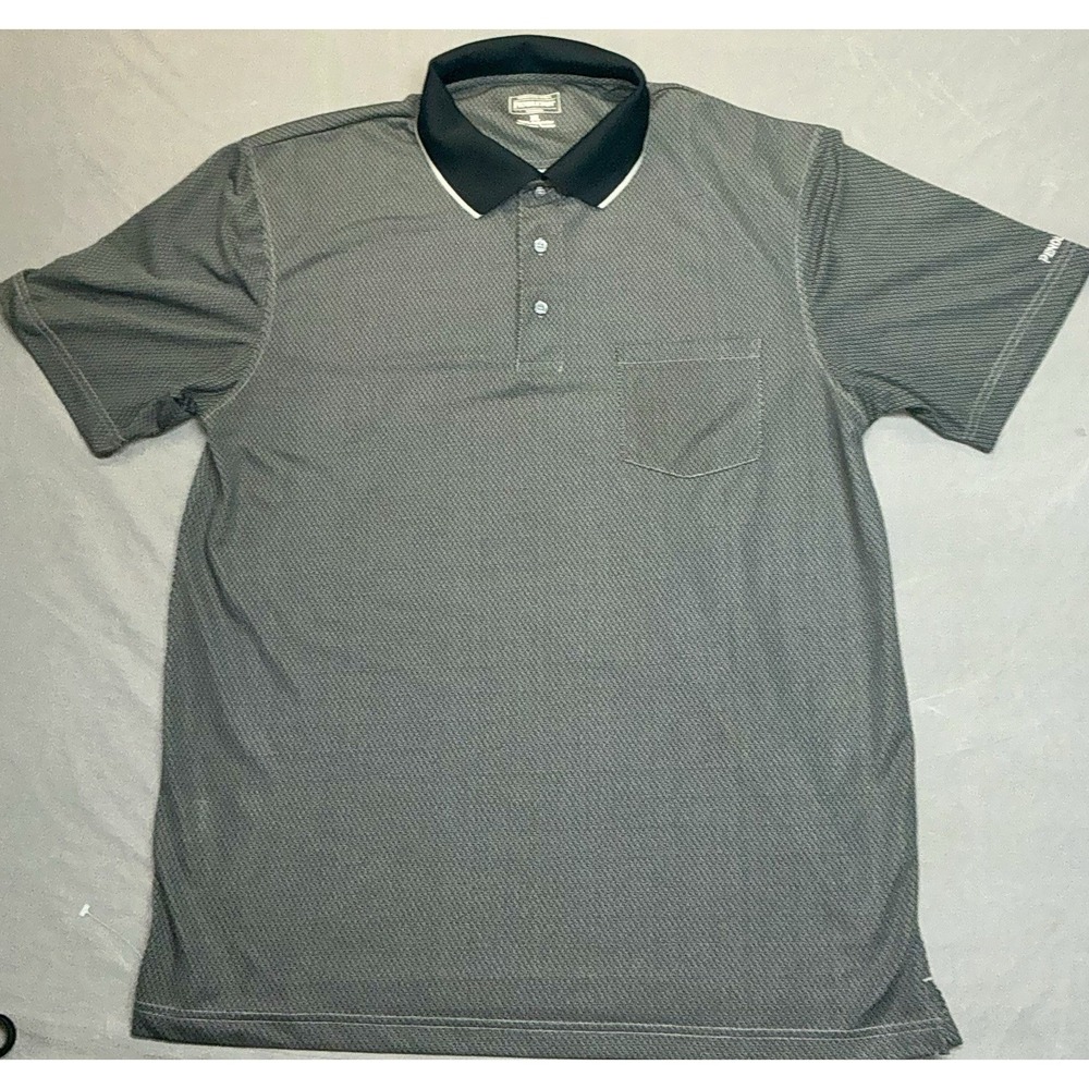 Pendleton Polo Shirt Men's Size XL Gray Geometric Design Polyester